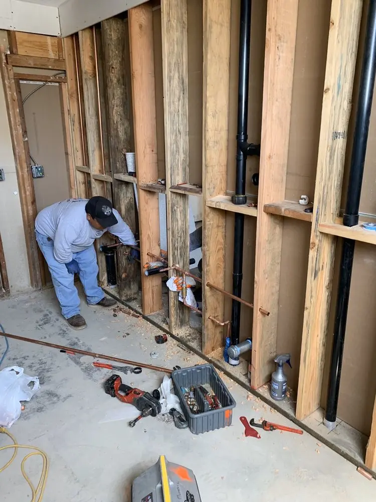 Commercial rough-in plumbing for Gas Line Repair in Enrose